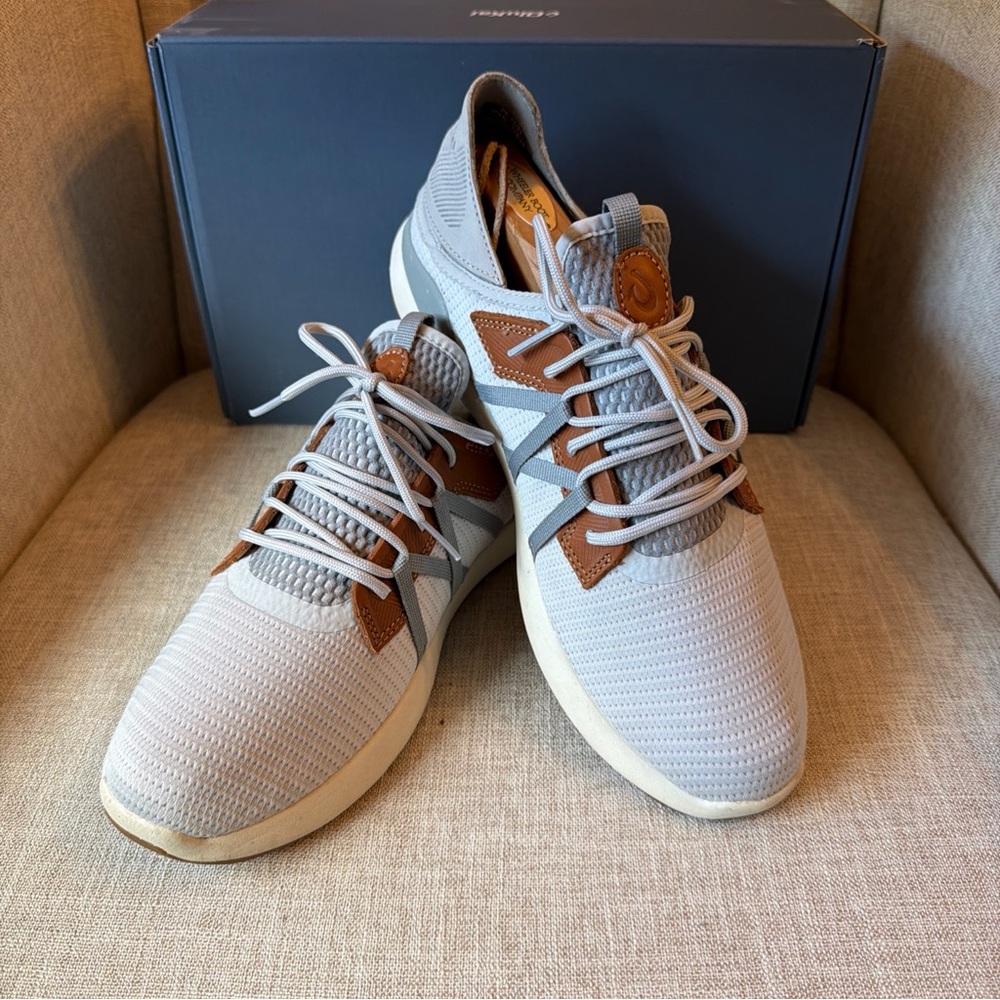 OluKai Mio Li Gray and Brown Men's Sneakers
